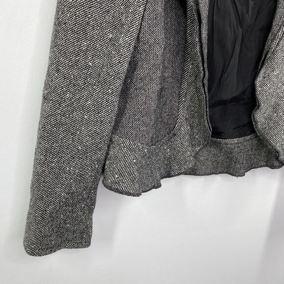 Babette Grey Printed Long Sleeve Open Wool Blend Blazer Women's Size X-Small XS - Picture 3 of 8